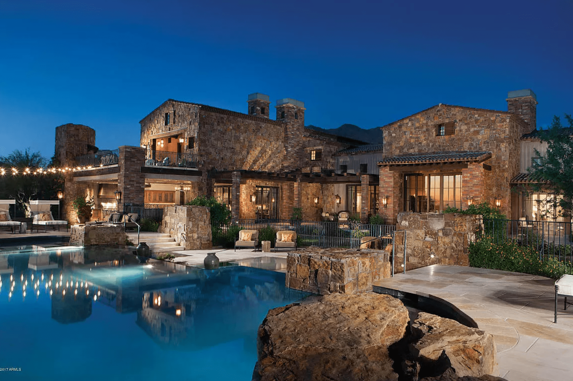 Luxury Scottsdale vacation rental property with pool and mountain views
